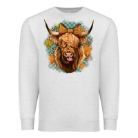 Oatmeal Heather fall highland cow Premium Sweatshirt - Jasminsmagicworld