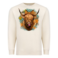Sandshell fall highland cow Premium Sweatshirt - Jasminsmagicworld