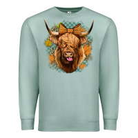 Seafoam fall highland cow Premium Sweatshirt - Jasminsmagicworld