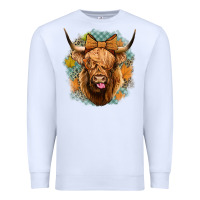 White fall highland cow Premium Sweatshirt - Jasminsmagicworld