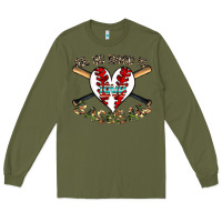 Army Green all you need is love baseball Long Sleeve Tee - CowhideDigitalArt