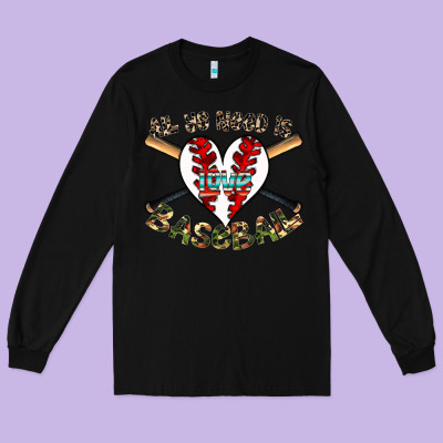 All You Need Is Love Baseball Long Sleeve Tee Designed By Cowhidedigitalart