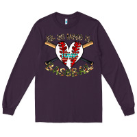 Plum all you need is love baseball Long Sleeve Tee - CowhideDigitalArt