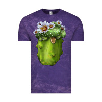 Cloud Purple Blossfeldia Cactus Vintage Tee - LillyAllenDesigns