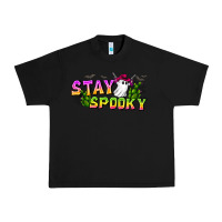 Black Stay Spooky Urban Heavy Tee - CowhideDigitalArt