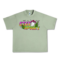 Oil Green Stay Spooky Urban Heavy Tee - CowhideDigitalArt