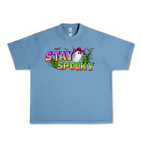 Pebble Blue Stay Spooky Urban Heavy Tee - CowhideDigitalArt