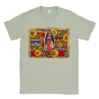 Matcha Our Lady Of Guadalupe Glitter Leopard Flowers Classic Tee - FaDigitalArtStudio