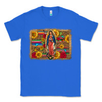 True Royal Our Lady Of Guadalupe Glitter Leopard Flowers Classic Tee - FaDigitalArtStudio