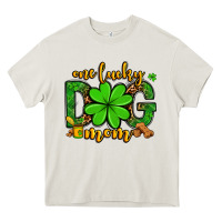Cream One lucky dog mom St. Patrick's Heavy Core Tee - OliviaCreatesArt