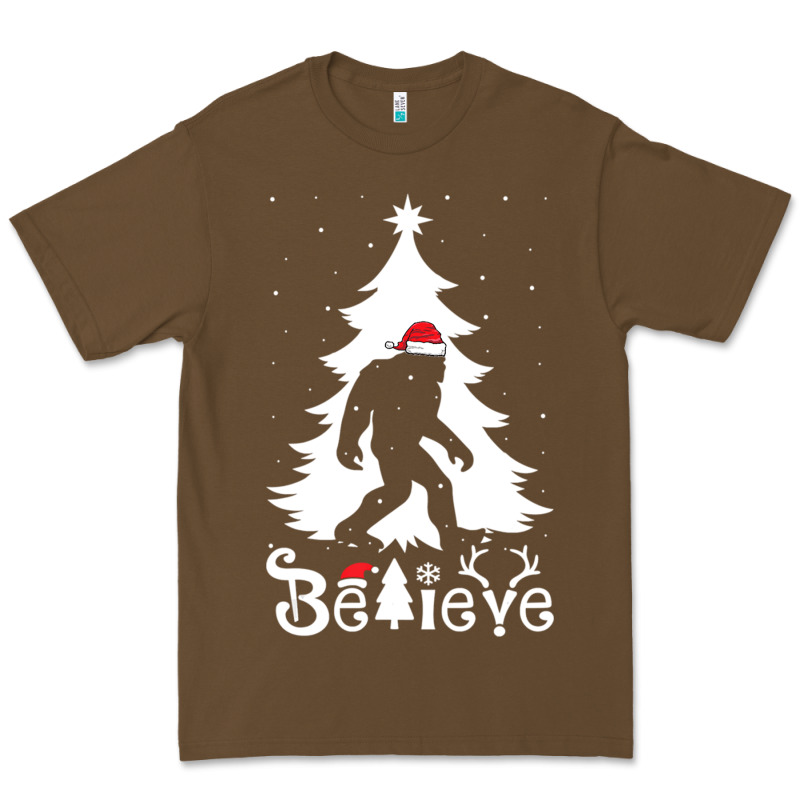 Bigfoot Christmas Shirt Premium Tee by DesigneFamous | Teevron