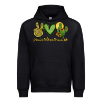 Forest Green peace love cactus Urban Hoodie - Jasminsmagicworld