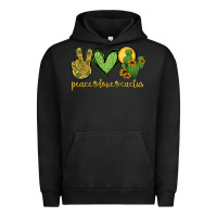 Pigment Black peace love cactus Urban Hoodie - Jasminsmagicworld