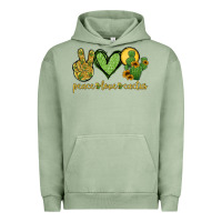 Pigment Oil Green peace love cactus Urban Hoodie - Jasminsmagicworld