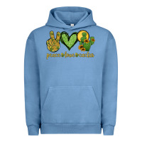 Pigment Pebble Blue peace love cactus Urban Hoodie - Jasminsmagicworld