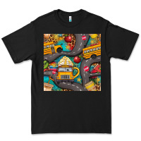 Black school bus coffee and star with leopard seamless pattern bbs Premium Tee - BundleAndBundleShop