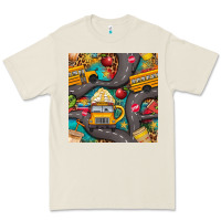 Bone school bus coffee and star with leopard seamless pattern bbs Premium Tee - BundleAndBundleShop
