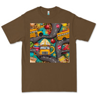 Cacao school bus coffee and star with leopard seamless pattern bbs Premium Tee - BundleAndBundleShop