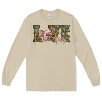 Mushroom love pig Long Sleeve Tee - SublimationCraftShop