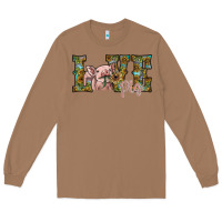 Toasted Coconut love pig Long Sleeve Tee - SublimationCraftShop
