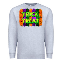 Heather Grey trick or treat brushstroke Premium Sweatshirt - Jasminsmagicworld