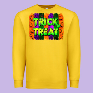 Trick Or Treat Brushstroke Premium Sweatshirt Designed By Jasminsmagicworld
