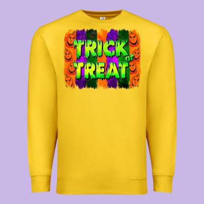 Trick Or Treat Brushstroke Premium Sweatshirt Designed By Jasminsmagicworld
