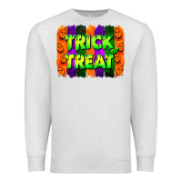 Oatmeal Heather trick or treat brushstroke Premium Sweatshirt - Jasminsmagicworld