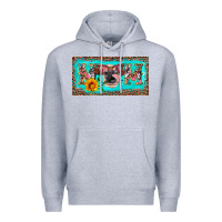 Heather Grey mom heifer license plate Premium Hoodie - Artiststas