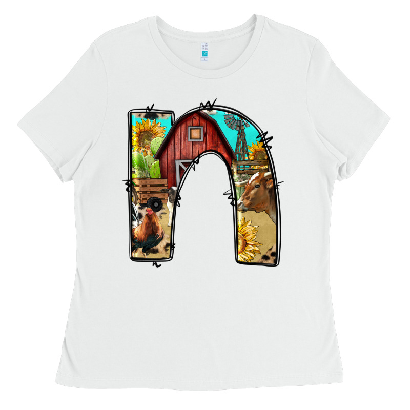 Farm Life Alphabet Lowercase Letters N Ladies Tee by BundleAndBundleShop | Teevron