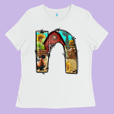 Farm Life Alphabet Lowercase Letters N Ladies Tee Designed By Bundleandbundleshop