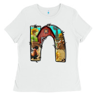 White farm life alphabet lowercase letters n Ladies Tee - BundleAndBundleShop