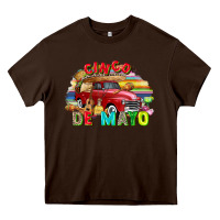 Chocolate Brown Cinco de mayo truck Heavy Core Tee - FaDigitalArtStudio