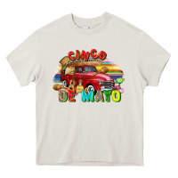 Cream Cinco de mayo truck Heavy Core Tee - FaDigitalArtStudio