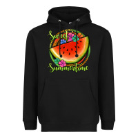 Black sweet summertime watermelon Heavyweight Hoodie - Jasminsmagicworld
