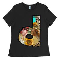 Black farm life alphabet lowercase letters d Ladies Tee - BundleAndBundleShop
