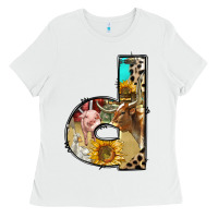 White farm life alphabet lowercase letters d Ladies Tee - BundleAndBundleShop