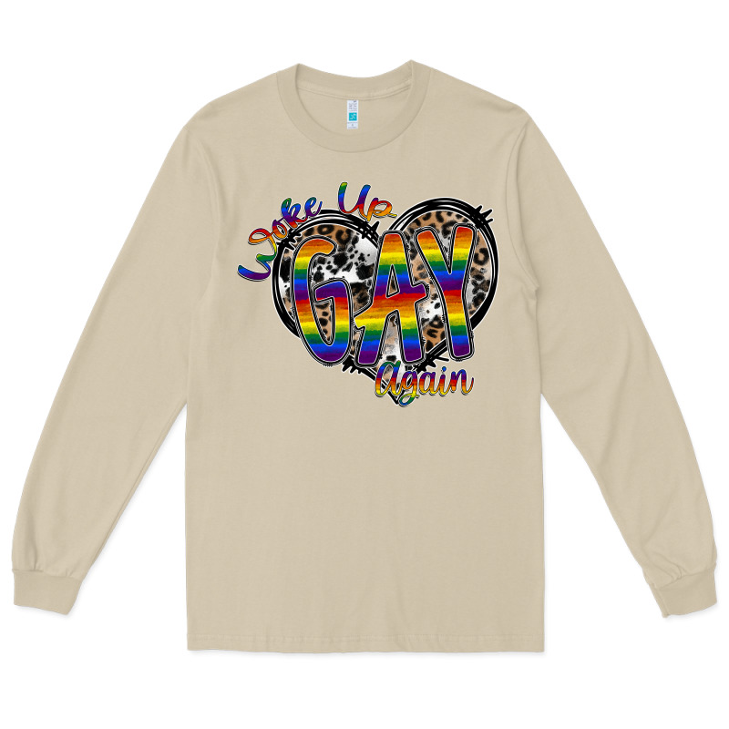 Woke Up Gay Again Long Sleeve Tee by SublimationCraftShop | Teevron
