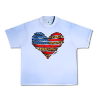 Grape Ice american leopard brushstroke heart Urban Heavy Tee - Jasminsmagicworld