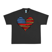 Pigment Black american leopard brushstroke heart Urban Heavy Tee - Jasminsmagicworld