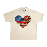 Sandshell american leopard brushstroke heart Urban Heavy Tee - Jasminsmagicworld