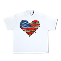 White american leopard brushstroke heart Urban Heavy Tee - Jasminsmagicworld