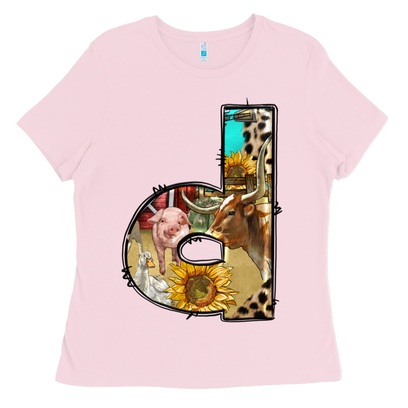 Farm Life Alphabet Lowercase Letters D Ladies Tee by BundleAndBundleShop | Teevron