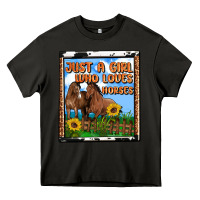 Asphalt western just a girl who loves horses Heavy Core Tee - OliviaCreatesArt