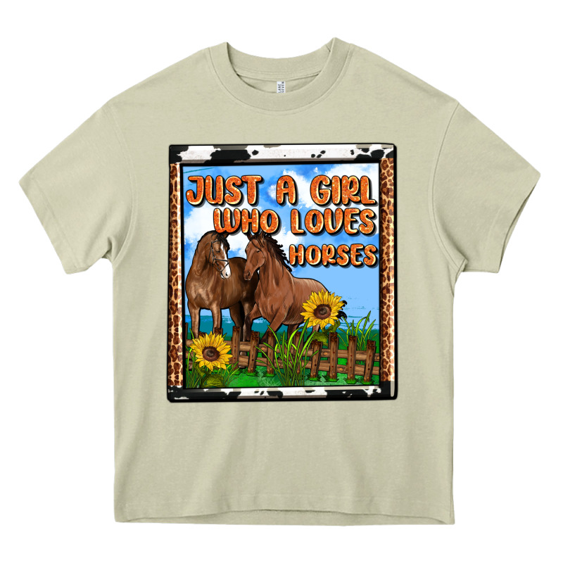 Western Just A Girl Who Loves Horses Heavy Core Tee by OliviaCreatesArt | Teevron
