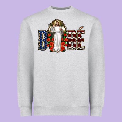 Bebe Jesus Christ Heavyweight Sweatshirt Designed By Jasminsmagicworld