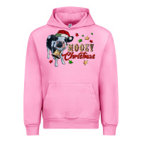 Fuchsia Pink mooey christmas Urban Hoodie - RanaPortraitStore