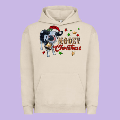 Mooey Christmas Urban Hoodie Designed By Ranaportraitstore