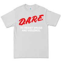 Dove Grey d a r e anti drugs Premium Tee - DesigneFamous