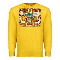 Lemon just a girl who loves fall cowhide background Premium Sweatshirt - Jasminsmagicworld